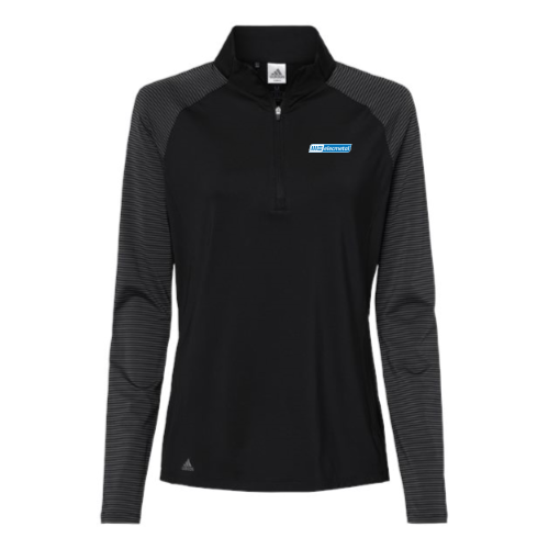 MEGlobal - Women's Stripe Block Quarter-Zip Pullover